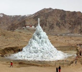 Ice stupas – India – ech2o newsletter snippet